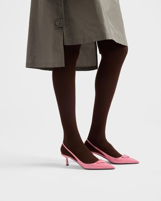 Décolleté Slingback di Prada in Pink