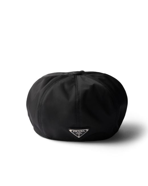 Prada Black Re-Nylon Newsboy Cap