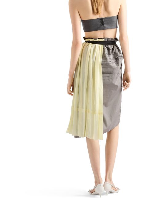 Prada Multicolor Technical Taffeta Patchwork Skirt