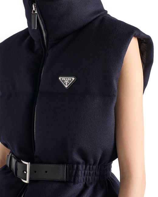 Prada Blue Loden Down Vest