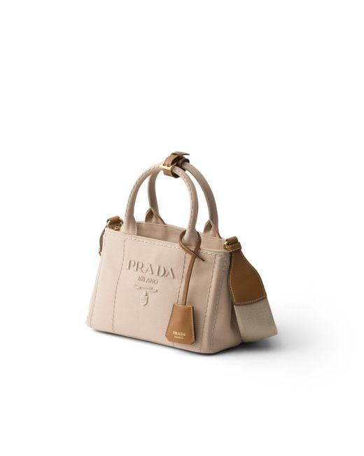 Borsa Jardinière Mini di Prada in White
