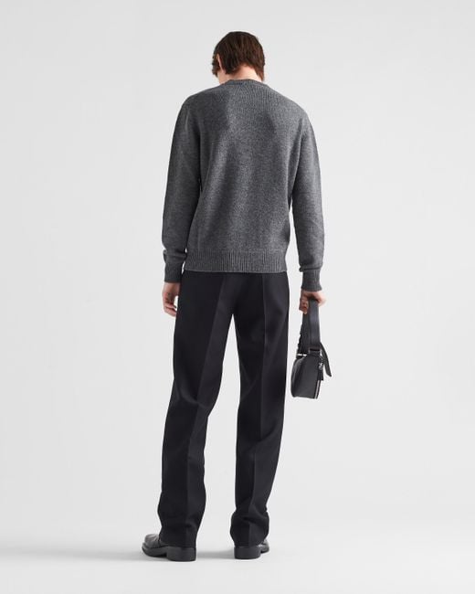 Prada Gray Cashmere Sweater for men