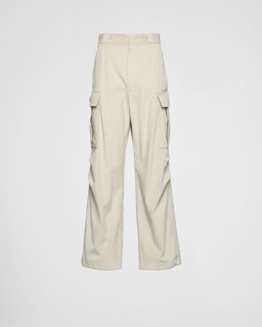 Prada Natural Pinwale Corduroy Pants for men