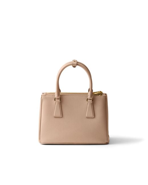 Prada Natural Galleria Small Saffiano Leather Bag