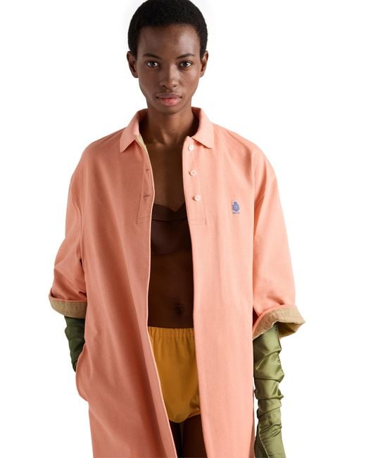 Prada Pink Old Piqué Coat