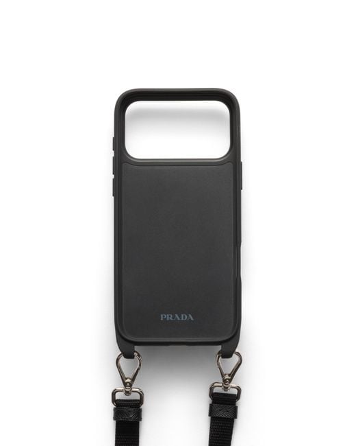 Coque D'Iphone 17 Pro Max En Cuir Saffiano Prada pour homme en coloris Black