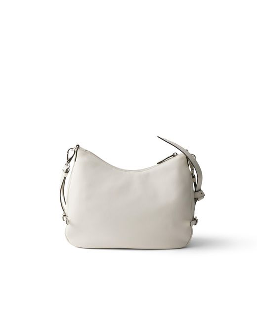Borsa Fold Medium di Prada in White