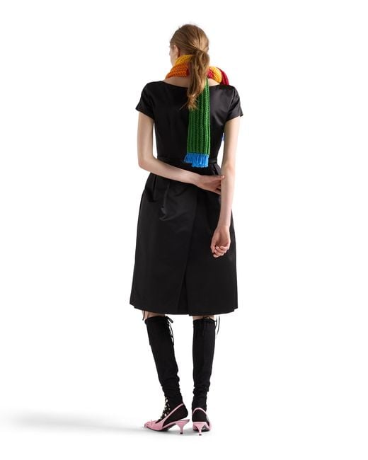 Prada Black Duchesse Silk Dress