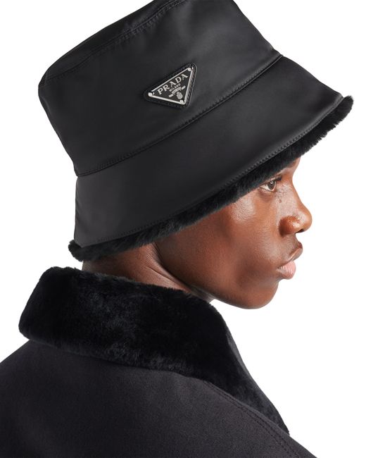 Prada Black Nylon Hat for men