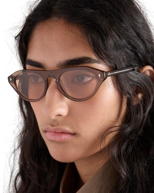 Prada Pink Sunglasses With Iconic Metal Plaque