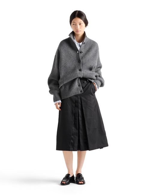 Prada Black Flared Re-Nylon Skirt
