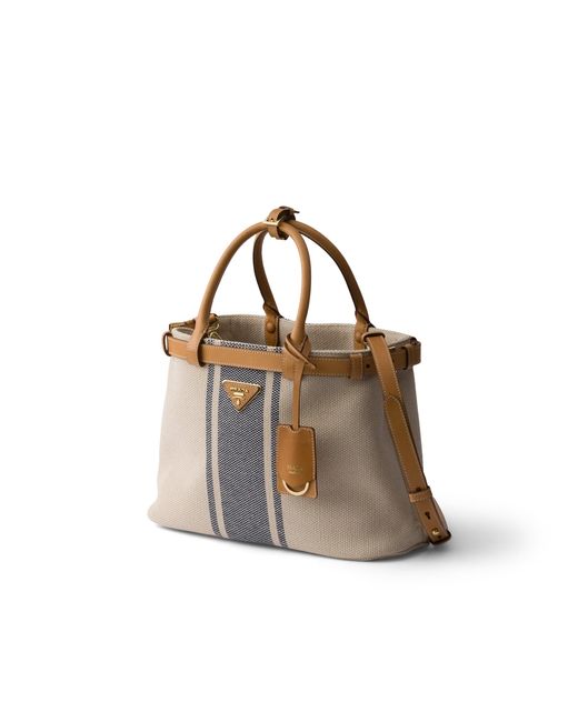 Prada Multicolor Buckle Small Canvas And Leather Bag, /Baltic