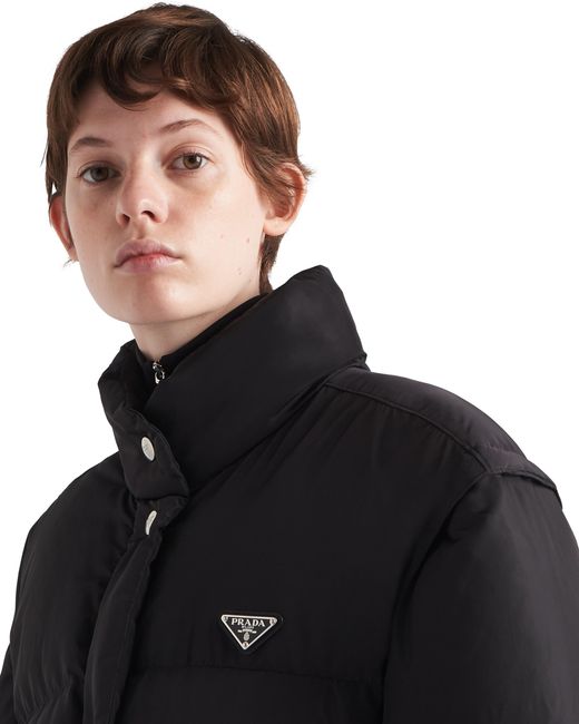 Prada Black Re-nylon Down Coat