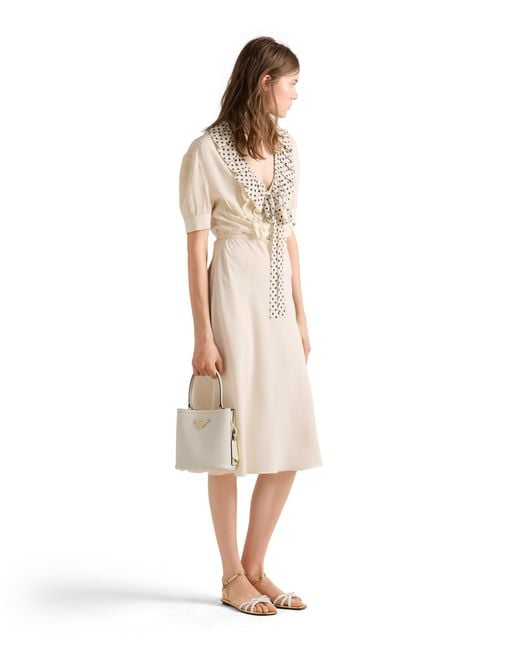 Borsa Panier Mini di Prada in White