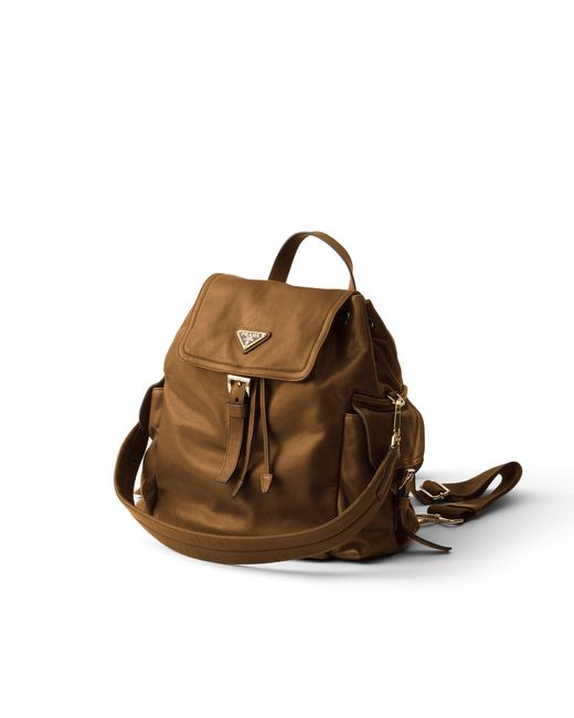 Prada Brown Explore Medium Nappa Leather Backpack, Caramel