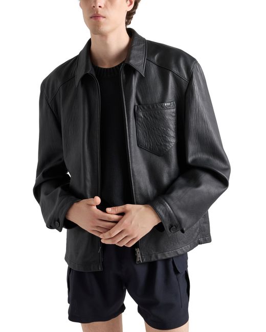 Prada Black Nappa Leather Jacket for men