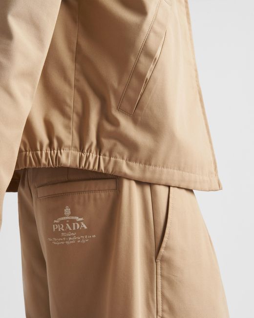 Bermuda En Popeline Prada pour homme en coloris Natural