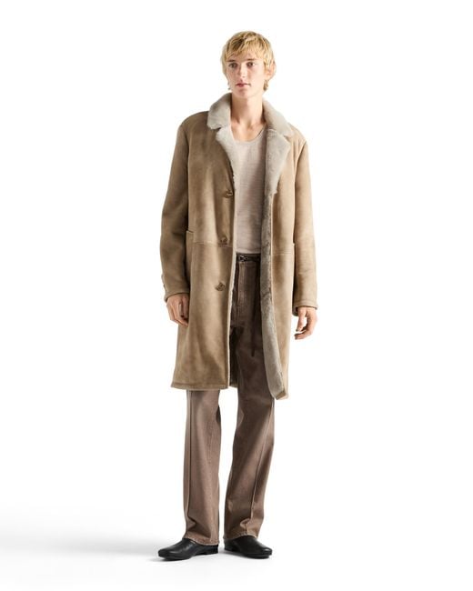 Prada Natural Shearling Coat for men