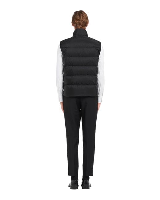 Prada Black Padded Re-Nylon Vest for men