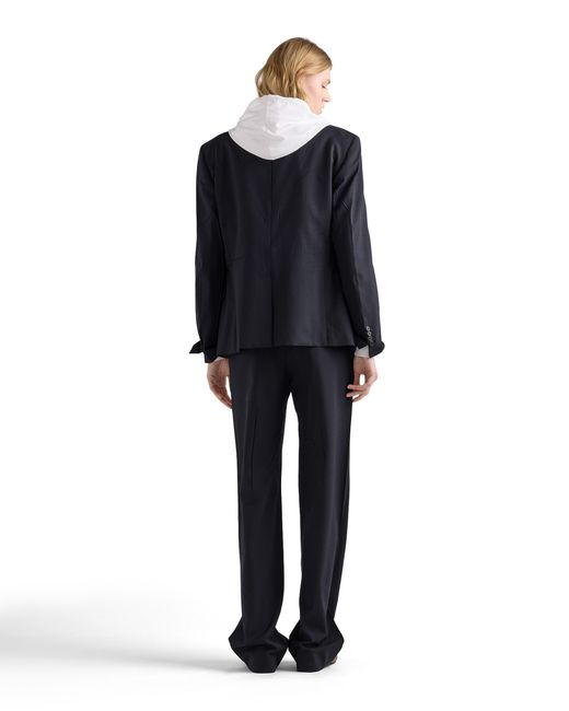 Prada Blue Wool Pants