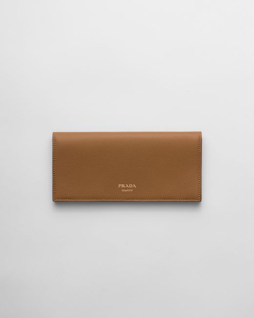 Prada White Leather Envelope Wallet