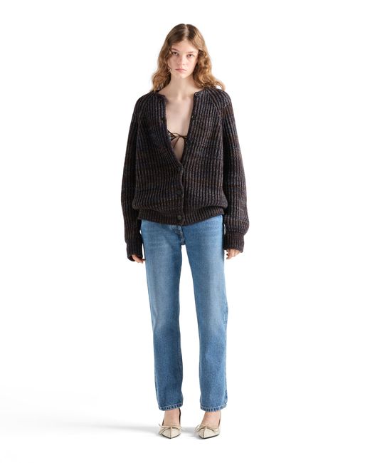 Prada Blue Straight-Leg Denim Jeans