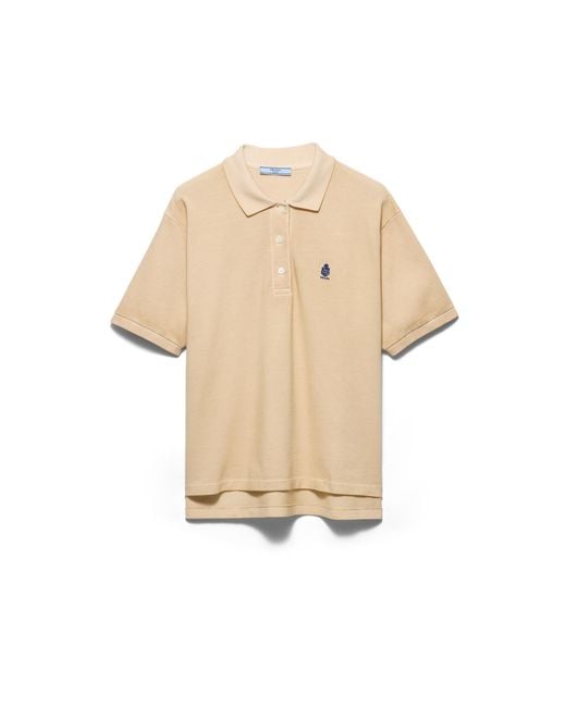 Prada Natural Piqué Polo Shirt
