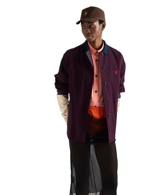 Prada Brown Old Piqué Baseball Cap, Ebony
