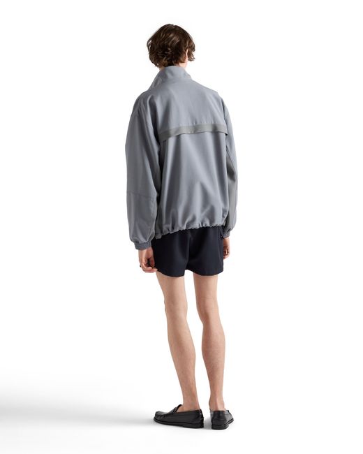 Prada Gray Mohair Wool Jacket for men