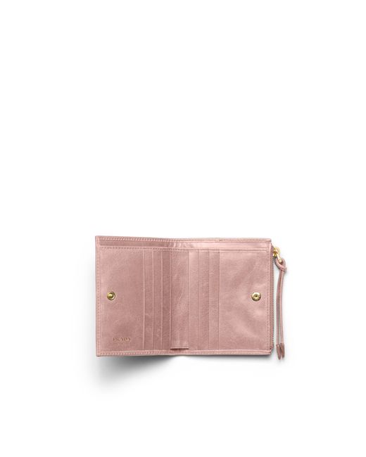 Prada Pink Small Leather Wallet