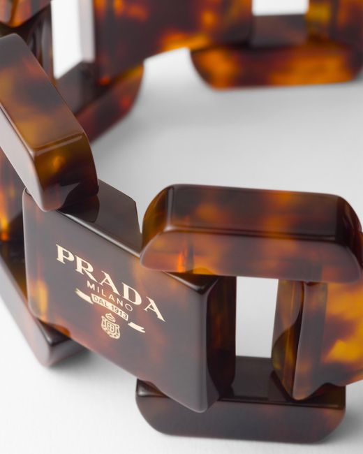 Prada Brown Plexiglas Bracelet