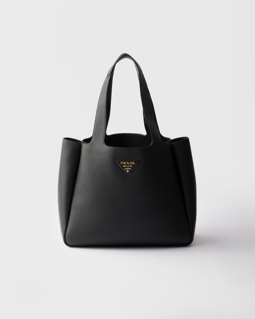 Cabas En Cuir Prada en coloris Black