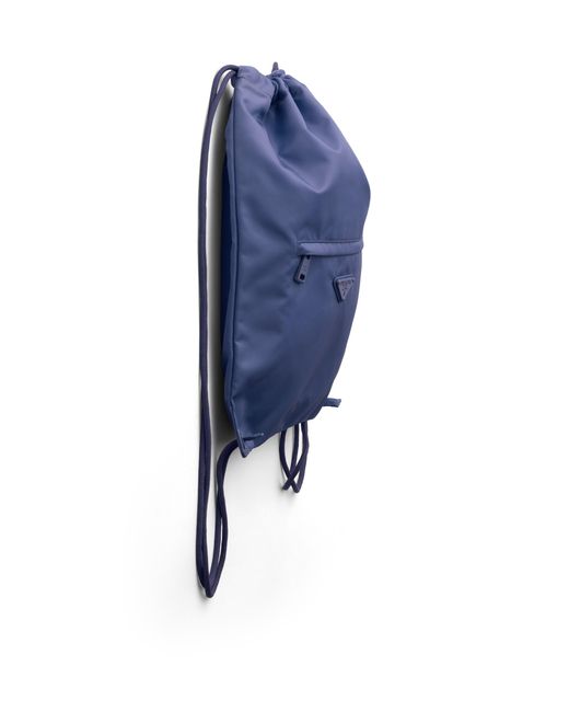 Prada Blue Re-Nylon Drawstring Backpack