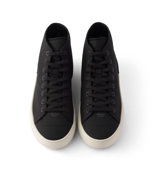 Prada Black High-Top Re-Nylon Sneakers for men