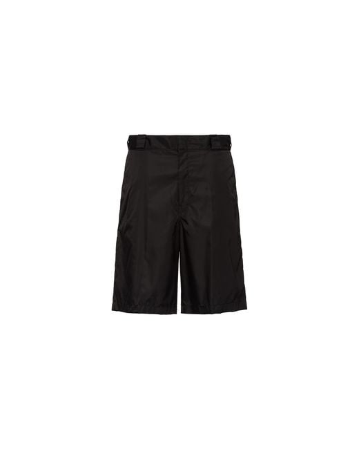 Prada Black Re-Nylon Bermudas for men