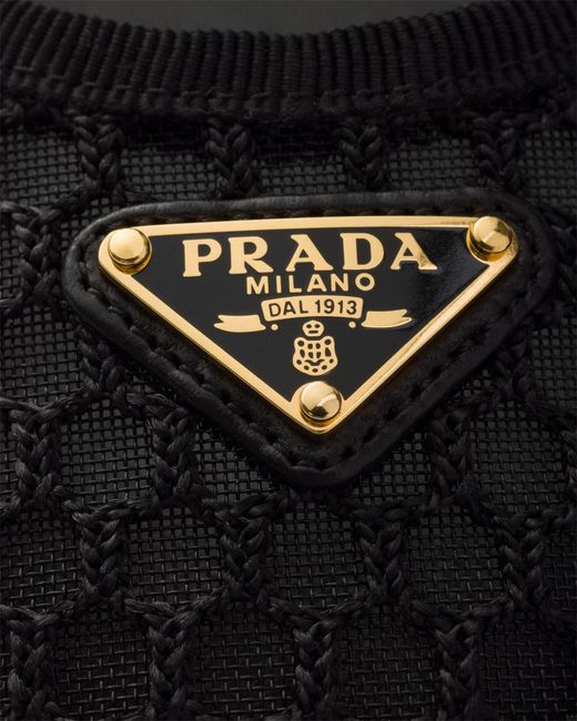 Prada Black Low Heel Mesh Fabric Ballerinas