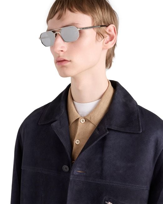 Prada White Sunglasses With Logo for men