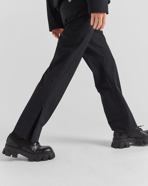 Prada Black Stretch Technical Fabric Pants