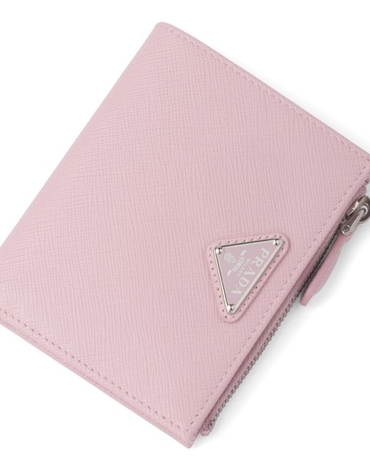 Prada Pink Small Saffiano Leather Wallet