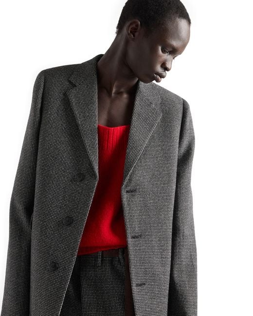 Prada Gray Single-Breasted Wool Jacket, Slate for men
