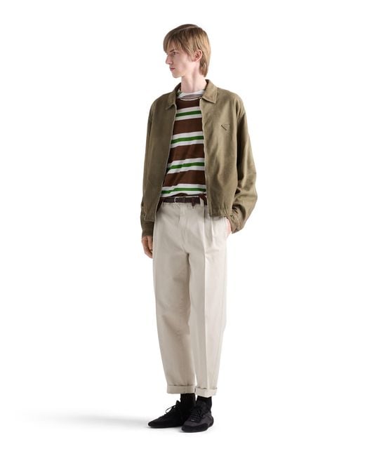 Prada Natural Suede Jacket, Sage for men