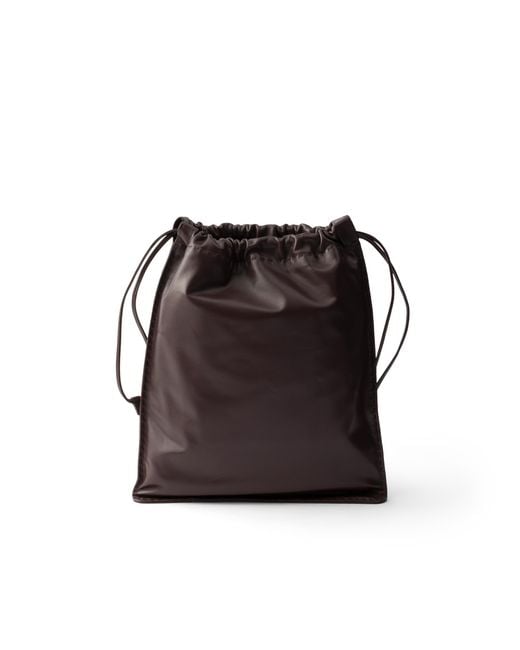Prada Black Wish Nappa Leather Pouch, Briarwood