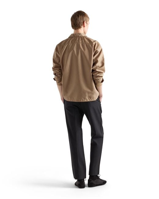 Prada Natural Re-Nylon Zipper Shirt for men
