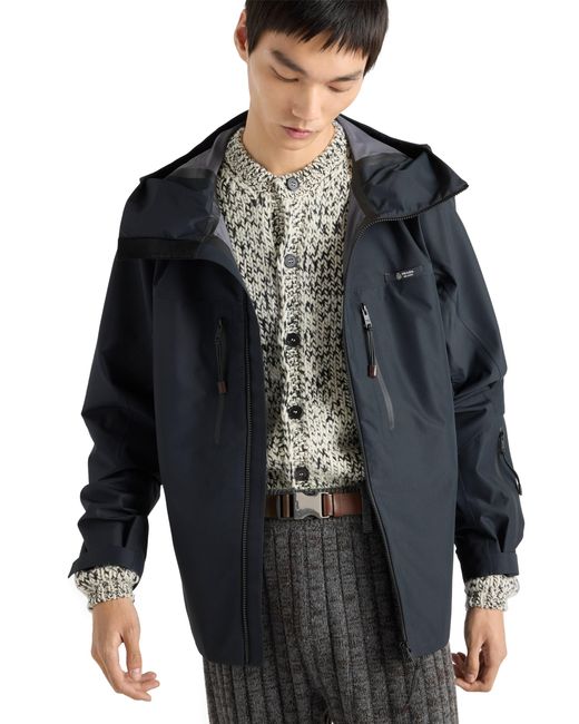 Prada Blue Technical Fabric Jacket for men