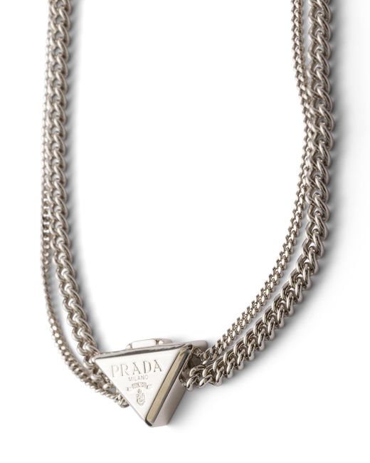 Collana di Prada in Metallic da Uomo