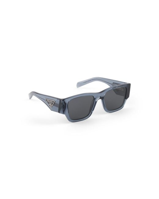 Gafas De Sol Con Logo Triangular Prada de hombre de color Blue