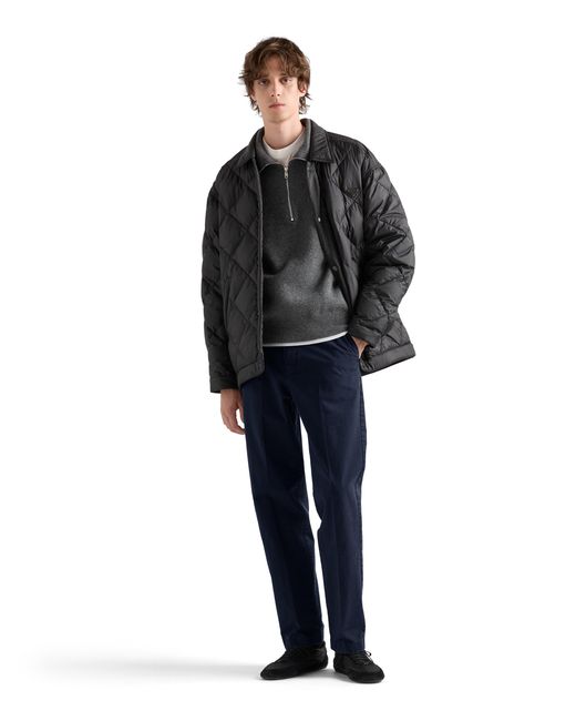 Prada Blue Garment-Dyed Cotton Pants for men