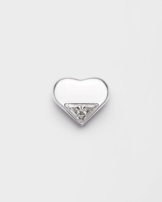 Prada Blue Eternal Nano Heart Single Earring