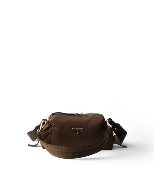 Prada Brown Explore Small Re-Nylon And Leather Shoulder Bag, Sienna
