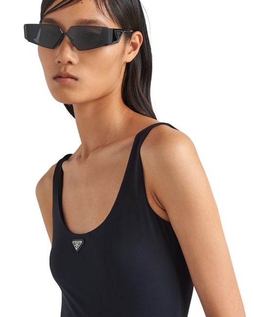 Prada Black Stretch Jersey Bodysuit